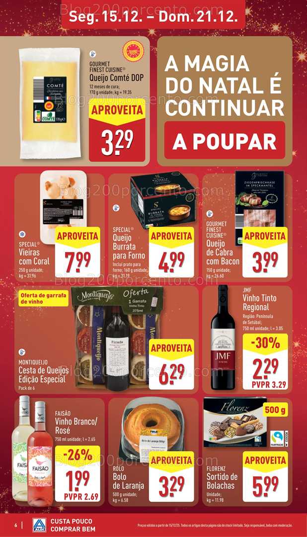 Antevisão Folheto ALDI Promoções de 15 a 21 dezembro