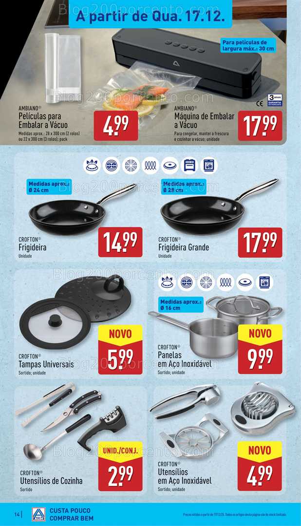 Antevisão Folheto ALDI Bazar Promoções de 17 a 21 dezembro