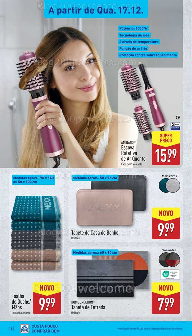 Antevisão Folheto ALDI Bazar Promoções de 17 a 21 dezembro