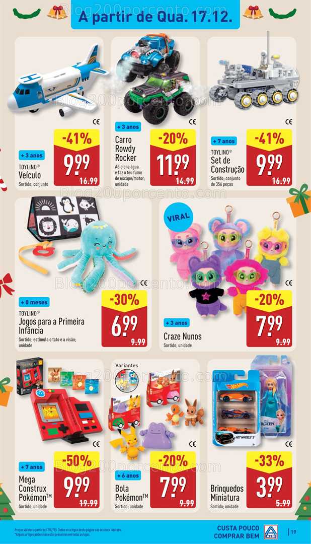 Antevisão Folheto ALDI Bazar Promoções de 17 a 21 dezembro