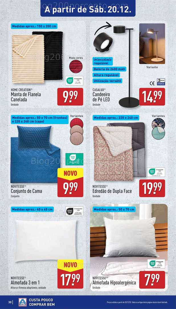 Antevisão Folheto ALDI Bazar Promoções de 20 a 21 dezembro