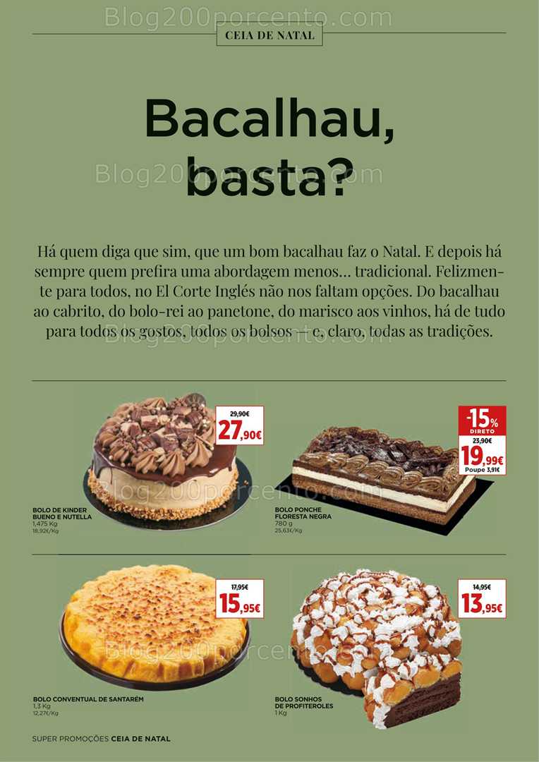 Antevisão Folheto EL CORTE INGLÉS Natal Promoções de 5 a 24 dezembro