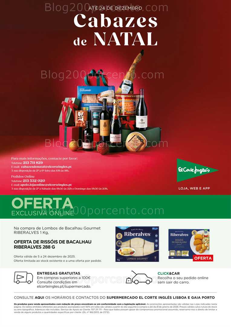 Antevisão Folheto EL CORTE INGLÉS Natal Promoções de 5 a 24 dezembro