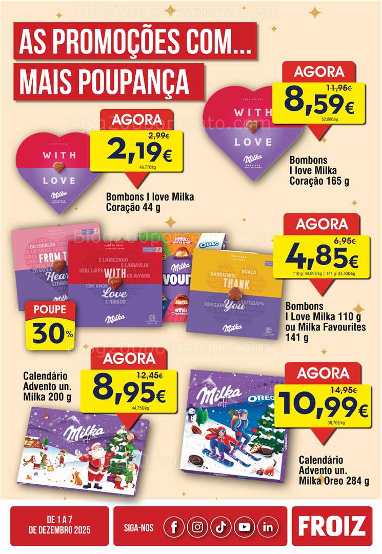 Antevisão Folheto FROIZ Promoções de 1 a 7 dezembro