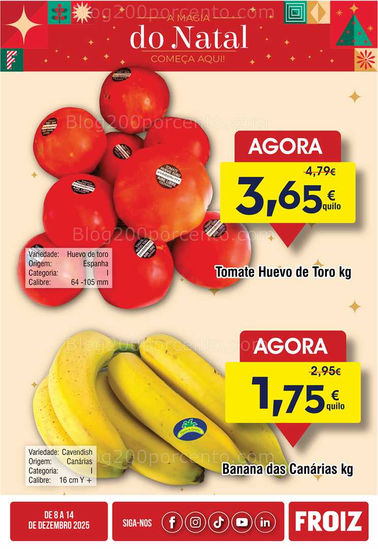 Antevisão Folheto FROIZ Promoções de 8 a 14 dezembro