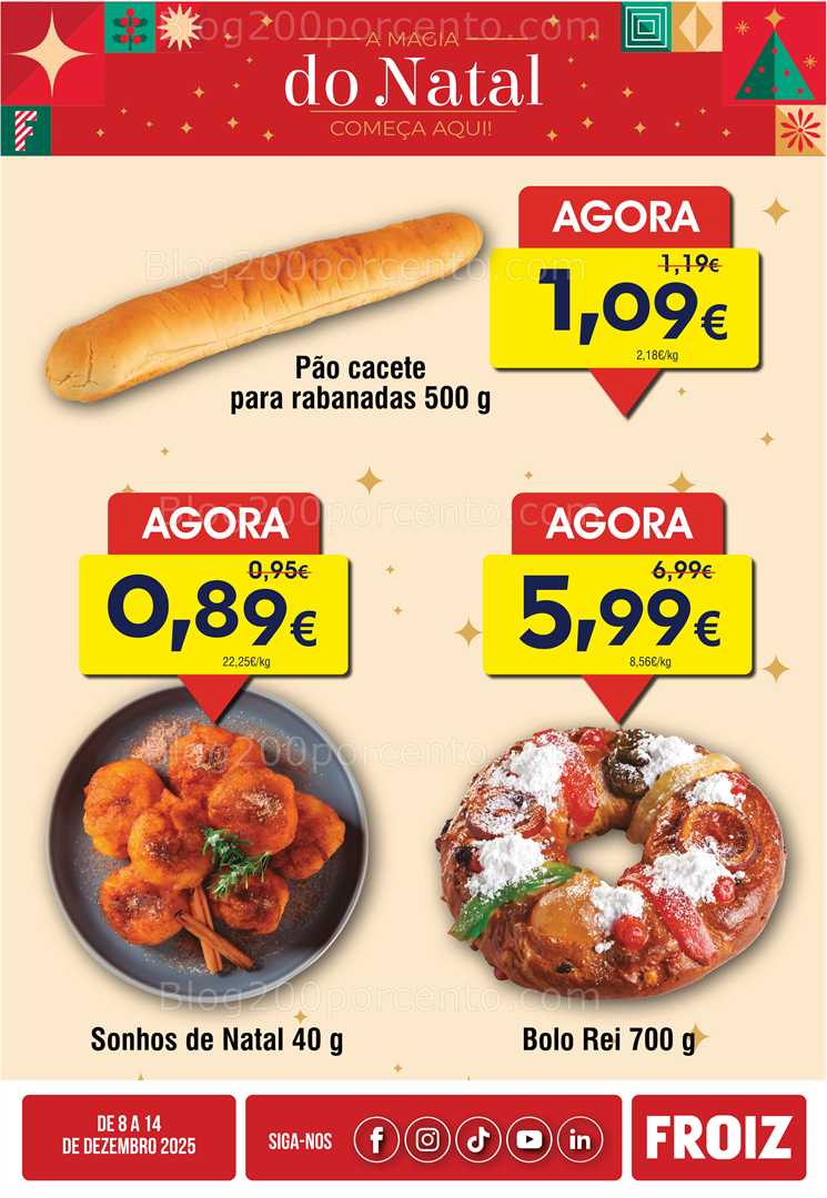 Antevisão Folheto FROIZ Promoções de 8 a 14 dezembro