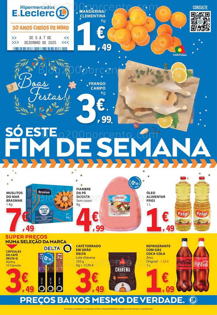 Antevisão Folheto E-LECLERC Promoções Fim de Semana - 5 a 7 dezembro