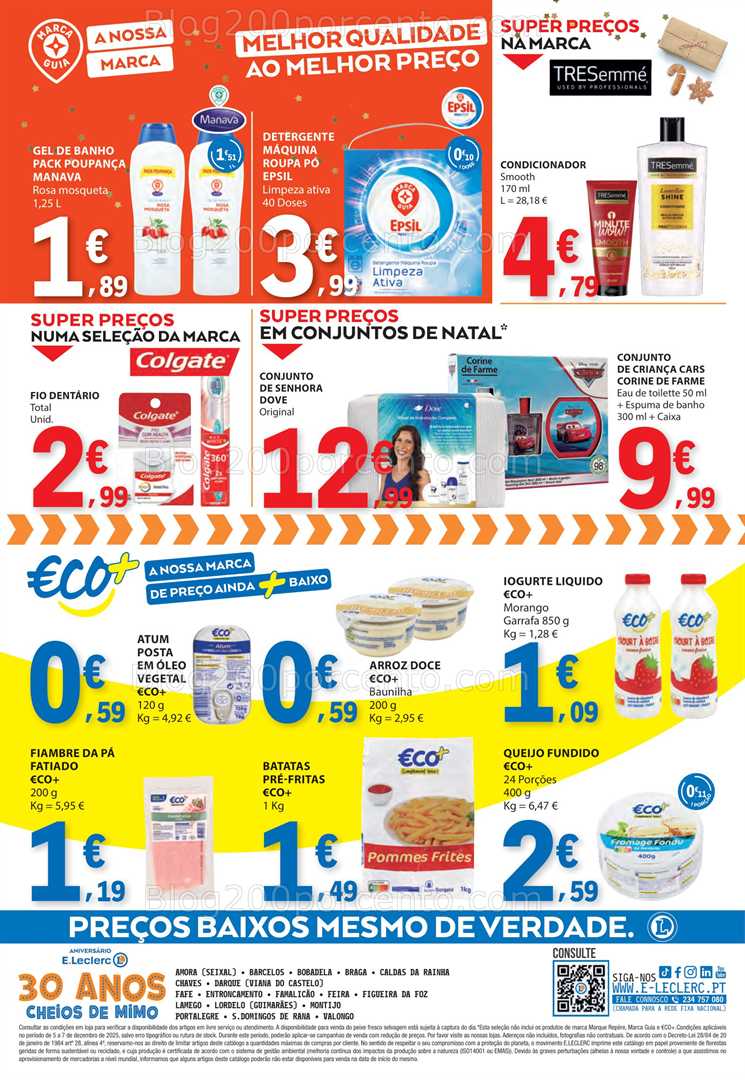 Antevisão Folheto E-LECLERC Promoções Fim de Semana - 5 a 7 dezembro