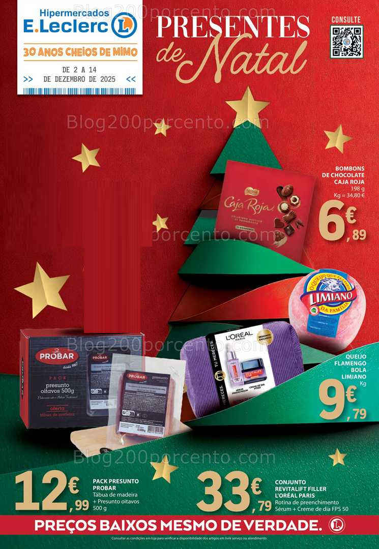 Antevisão Folheto E-LECLERC Natal Alimentar Promoções de 2 a 31 dezembro