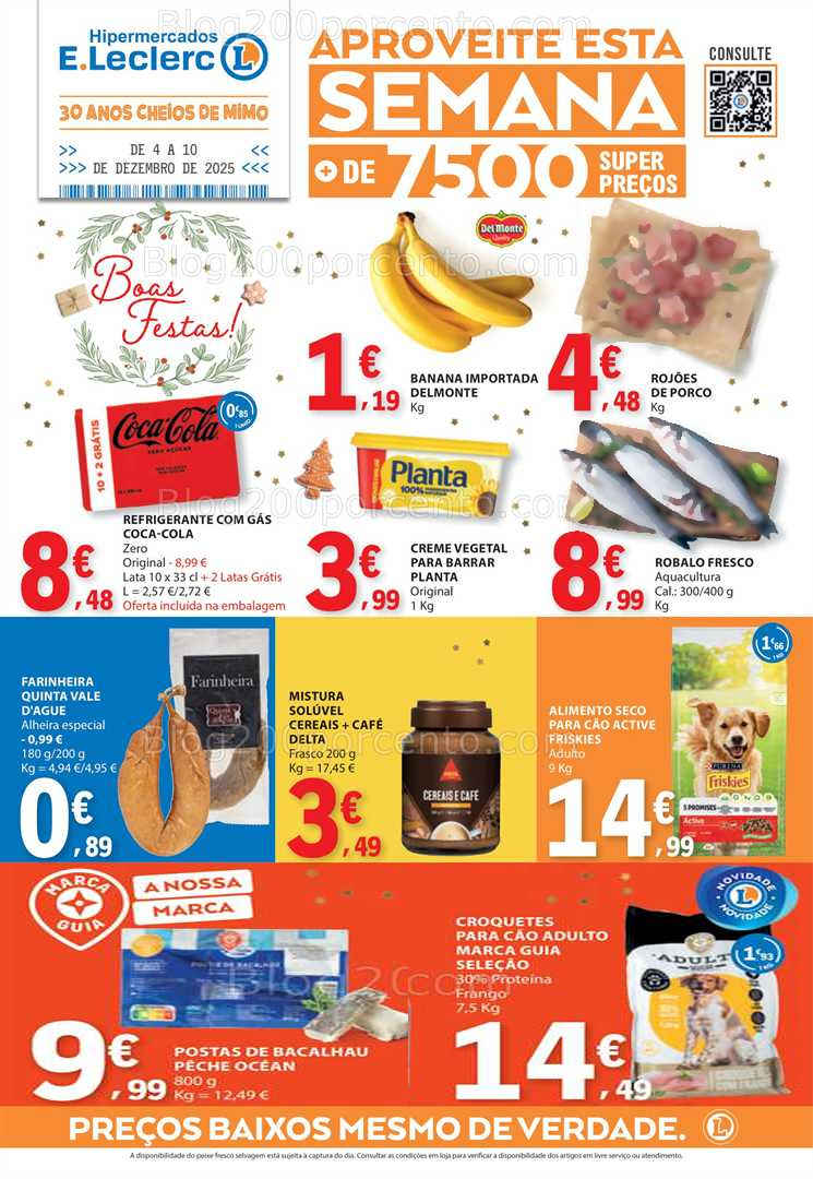 Antevisão Folheto E-LECLERC Promoções de 4 a 10 dezembro