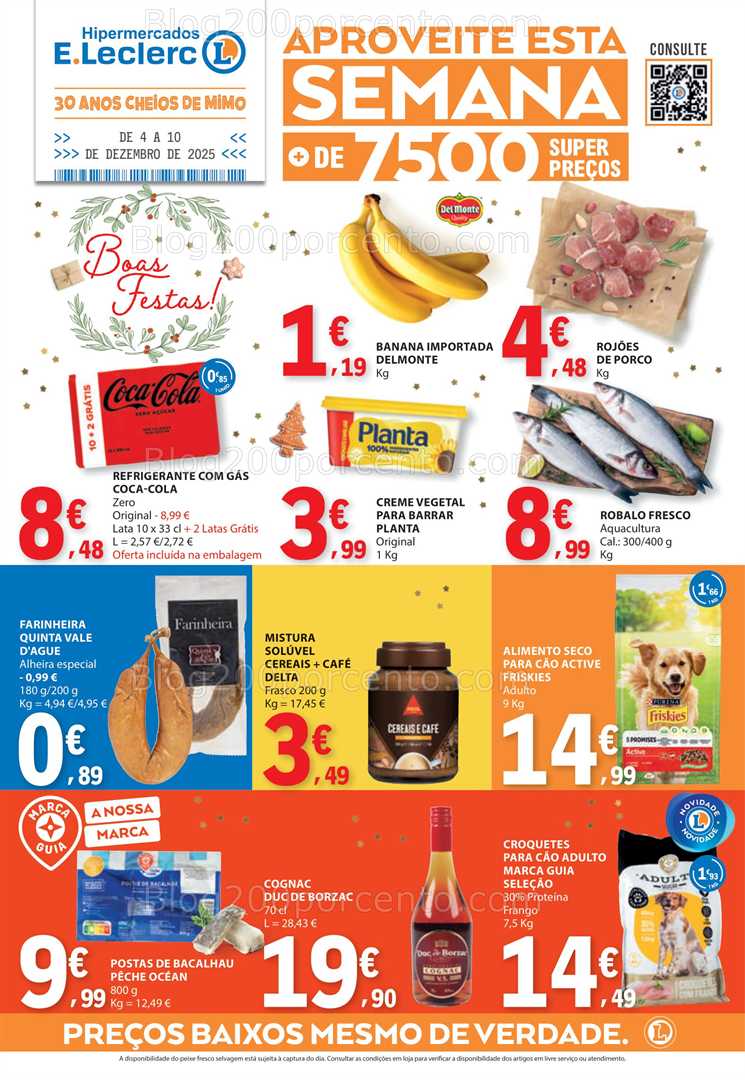 Antevisão Folheto E-LECLERC Promoções de 4 a 10 dezembro