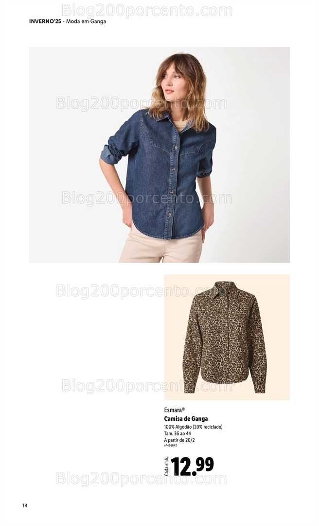 Antevisão Folheto LIDL Moda Esmara Inverno Promoções de 28 novembro a 3 fevereiro