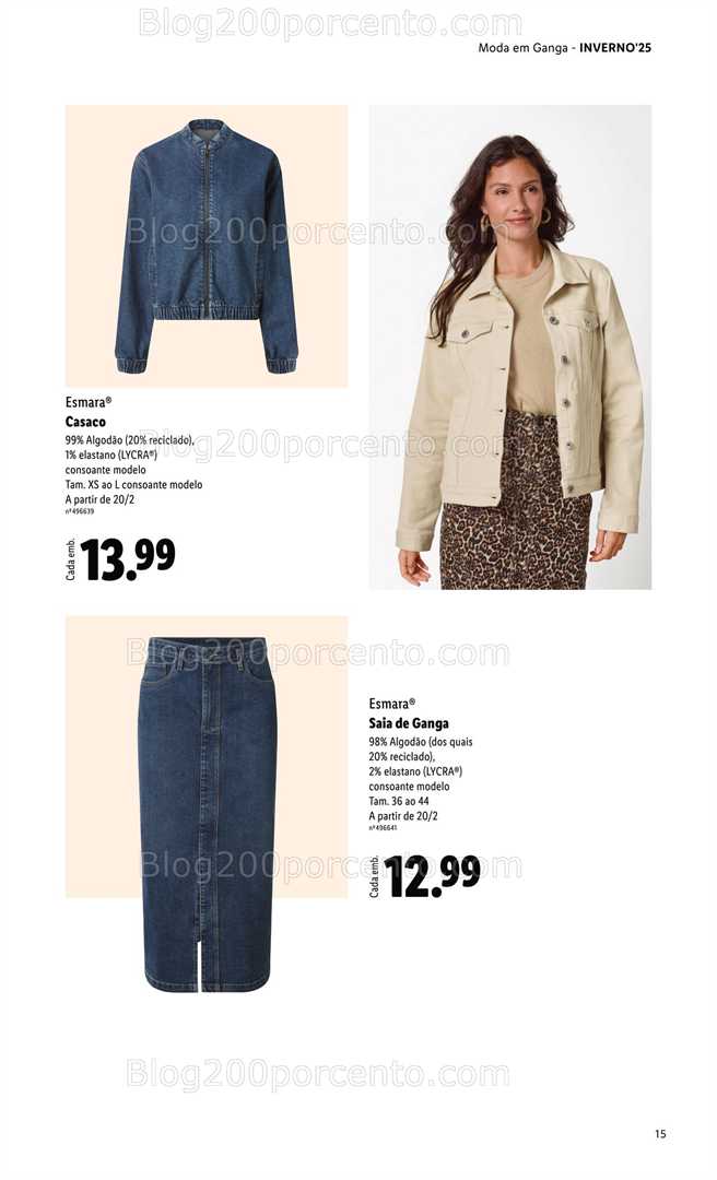 Antevisão Folheto LIDL Moda Esmara Inverno Promoções de 28 novembro a 3 fevereiro