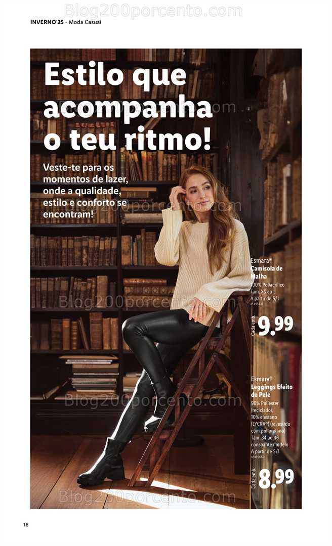 Antevisão Folheto LIDL Moda Esmara Inverno Promoções de 28 novembro a 3 fevereiro