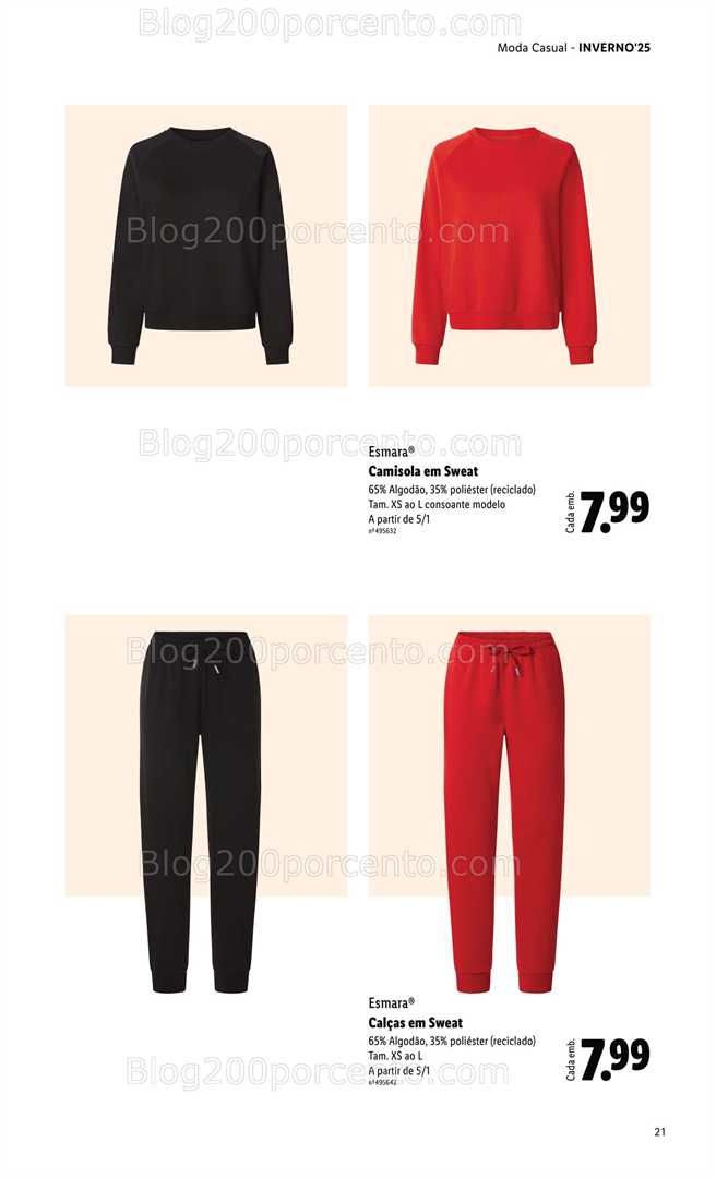 Antevisão Folheto LIDL Moda Esmara Inverno Promoções de 28 novembro a 3 fevereiro