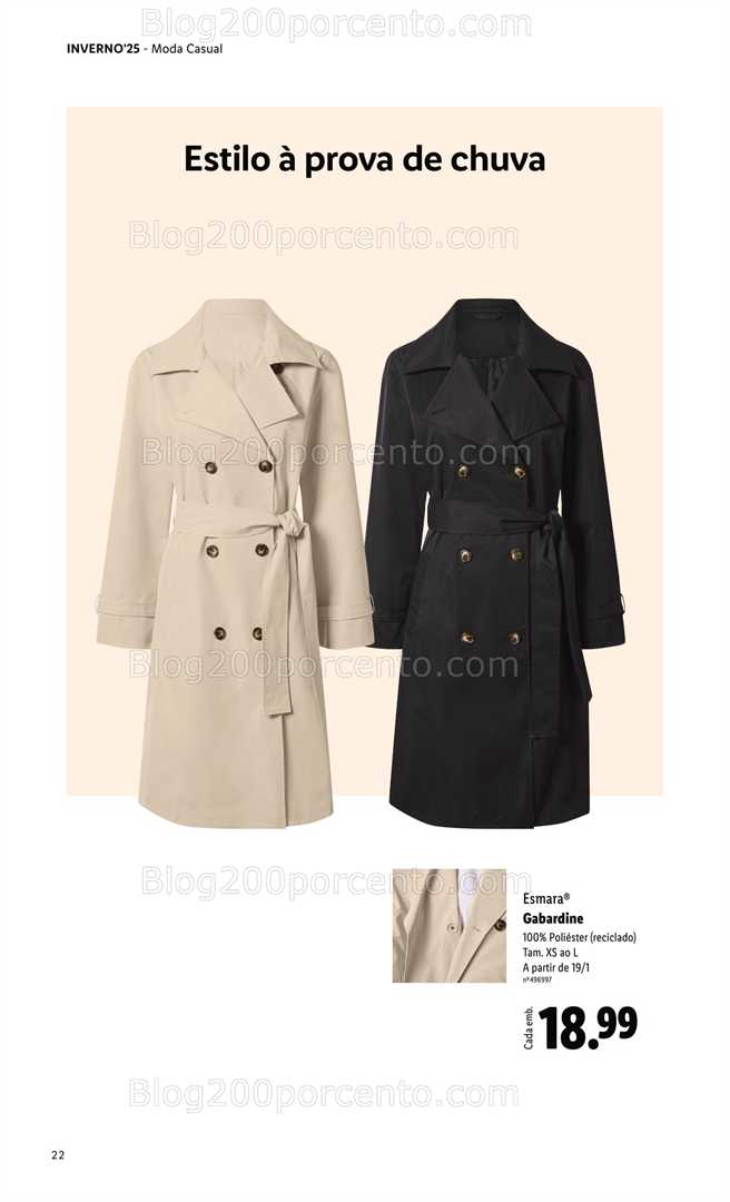 Antevisão Folheto LIDL Moda Esmara Inverno Promoções de 28 novembro a 3 fevereiro