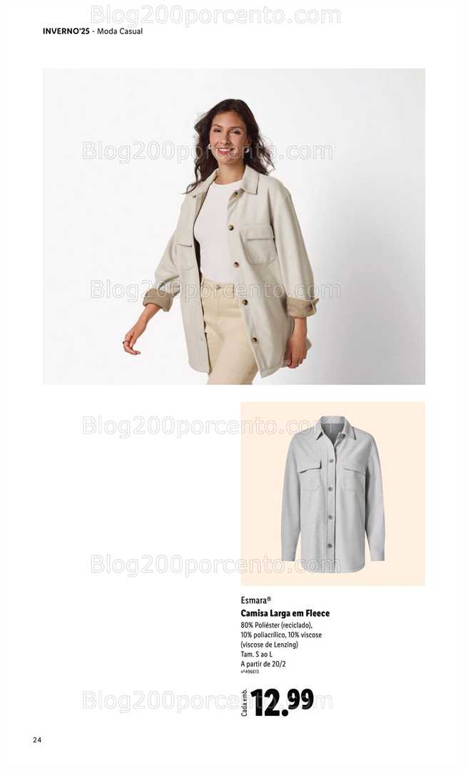 Antevisão Folheto LIDL Moda Esmara Inverno Promoções de 28 novembro a 3 fevereiro