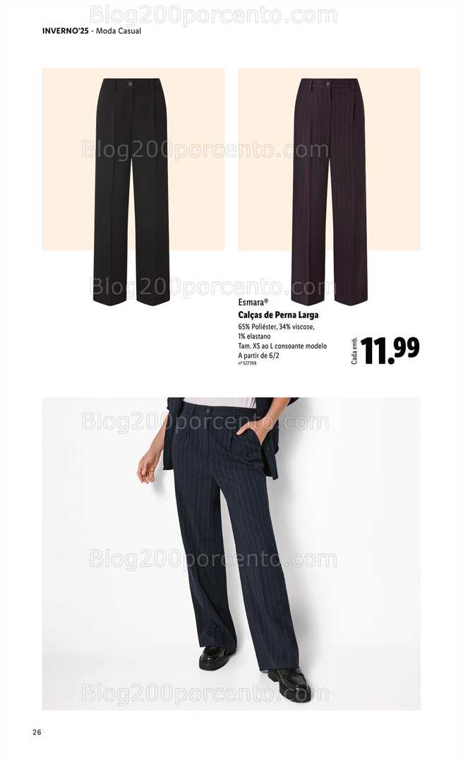 Antevisão Folheto LIDL Moda Esmara Inverno Promoções de 28 novembro a 3 fevereiro