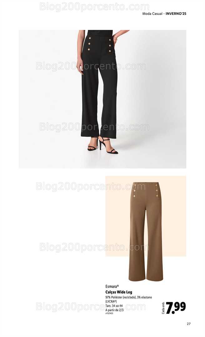 Antevisão Folheto LIDL Moda Esmara Inverno Promoções de 28 novembro a 3 fevereiro