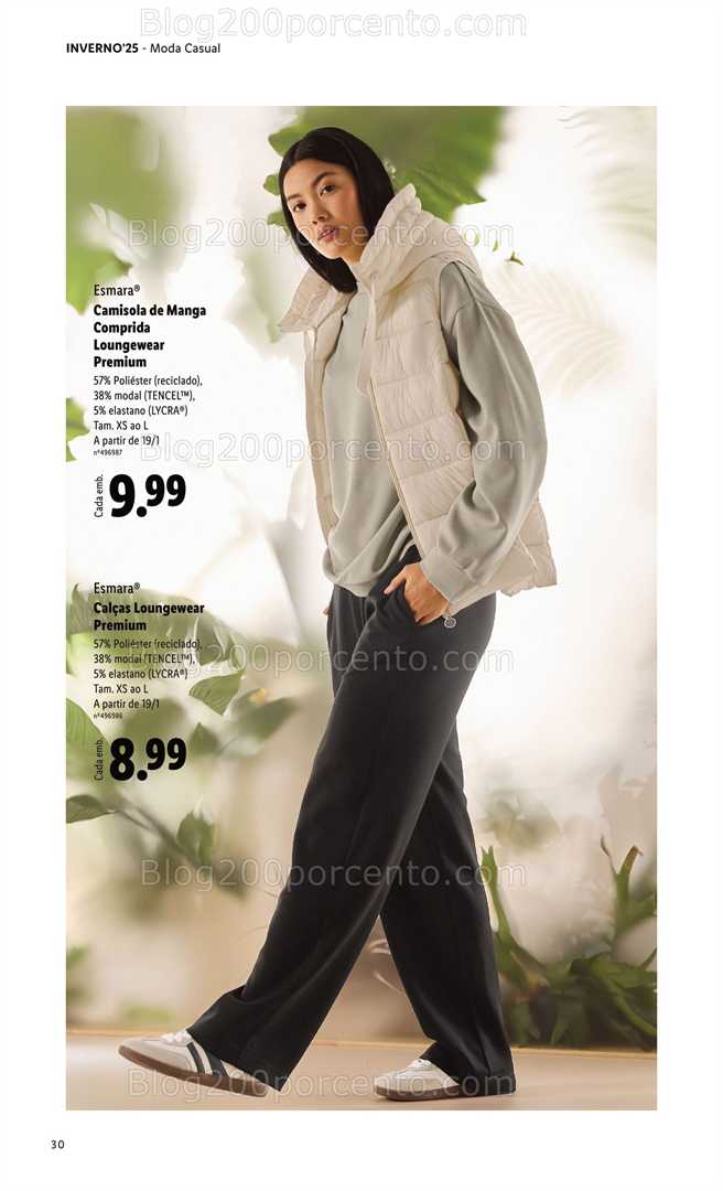 Antevisão Folheto LIDL Moda Esmara Inverno Promoções de 28 novembro a 3 fevereiro