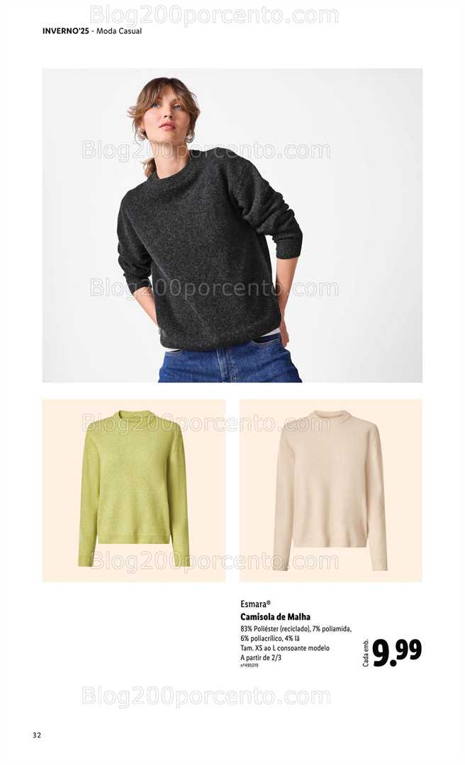 Antevisão Folheto LIDL Moda Esmara Inverno Promoções de 28 novembro a 3 fevereiro