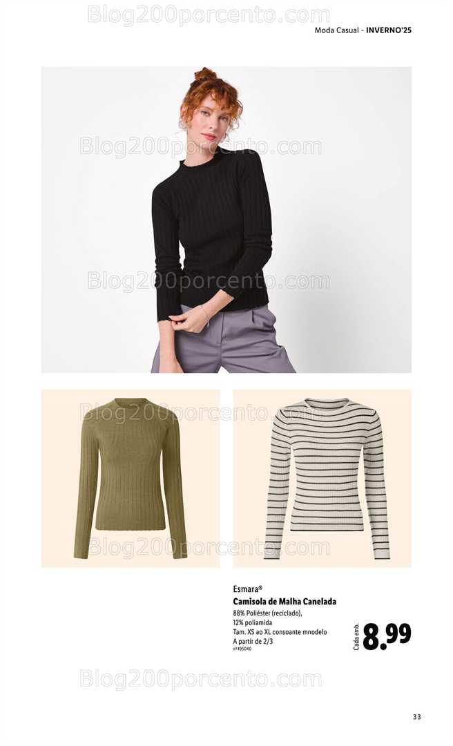 Antevisão Folheto LIDL Moda Esmara Inverno Promoções de 28 novembro a 3 fevereiro