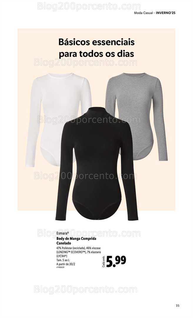 Antevisão Folheto LIDL Moda Esmara Inverno Promoções de 28 novembro a 3 fevereiro