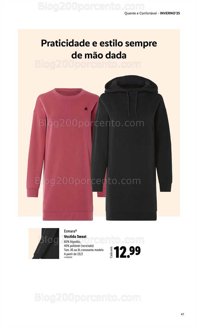 Antevisão Folheto LIDL Moda Esmara Inverno Promoções de 28 novembro a 3 fevereiro