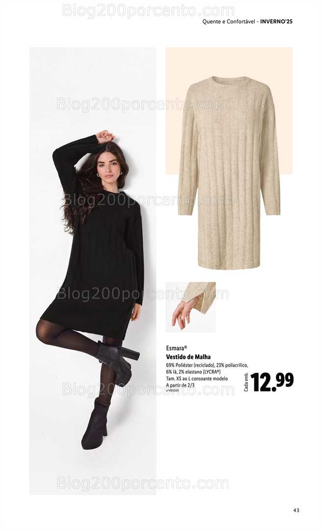 Antevisão Folheto LIDL Moda Esmara Inverno Promoções de 28 novembro a 3 fevereiro