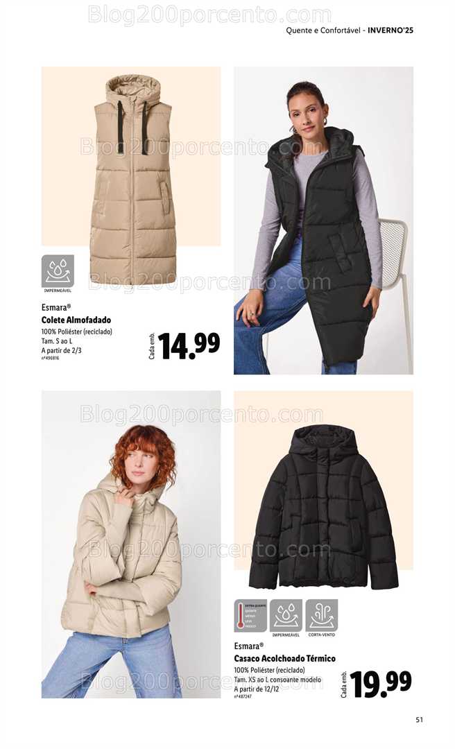 Antevisão Folheto LIDL Moda Esmara Inverno Promoções de 28 novembro a 3 fevereiro
