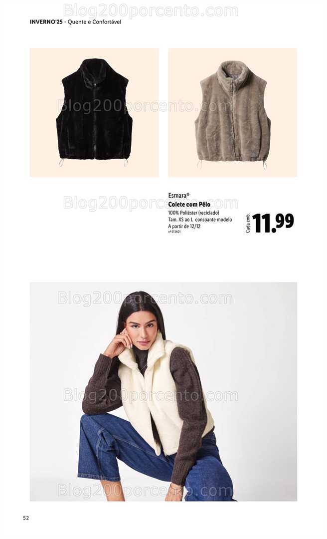 Antevisão Folheto LIDL Moda Esmara Inverno Promoções de 28 novembro a 3 fevereiro