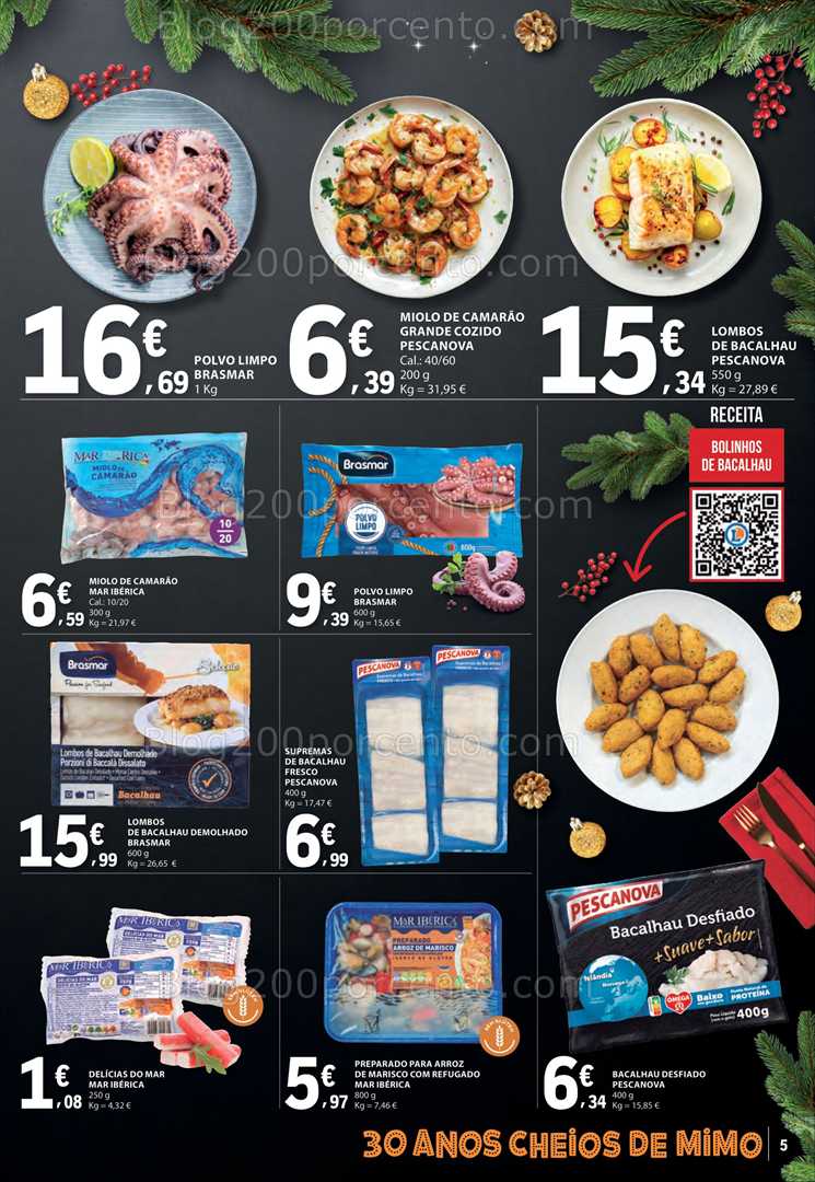 Antevisão Folheto E-LECLERC Natal Alimentar Promoções de 9 a 24 dezembro