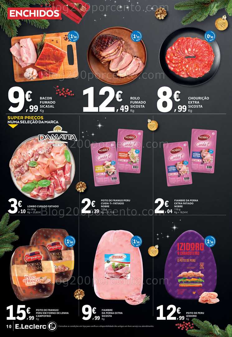 Antevisão Folheto E-LECLERC Natal Alimentar Promoções de 9 a 24 dezembro