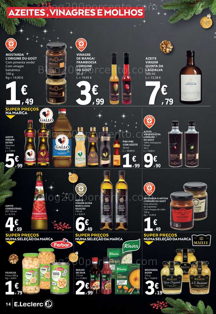 Antevisão Folheto E-LECLERC Natal Alimentar Promoções de 9 a 24 dezembro