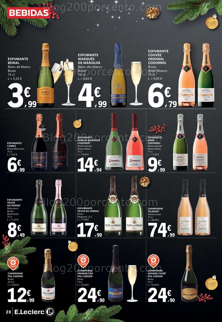 Antevisão Folheto E-LECLERC Natal Alimentar Promoções de 9 a 24 dezembro