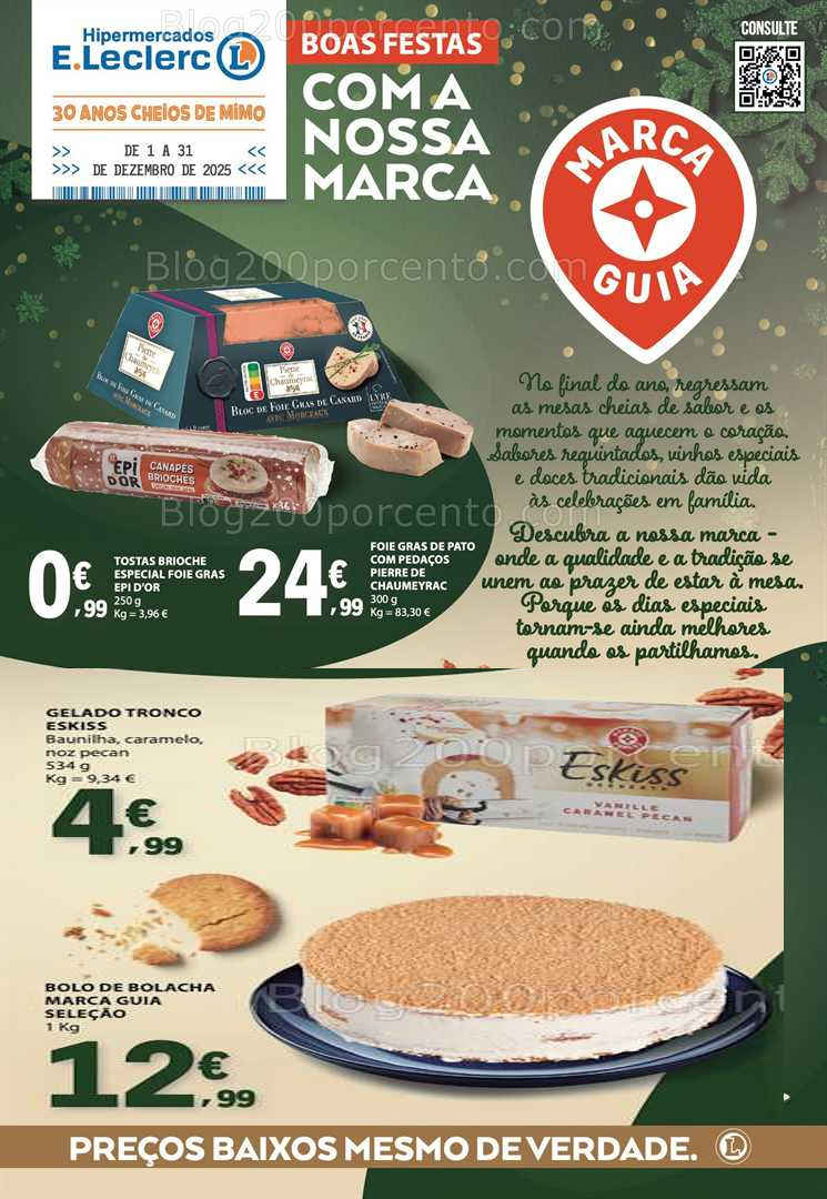Antevisão Folheto E-LECLERC Especial Natal Marcas Próprias Promoções de 2 a 31 dezembro