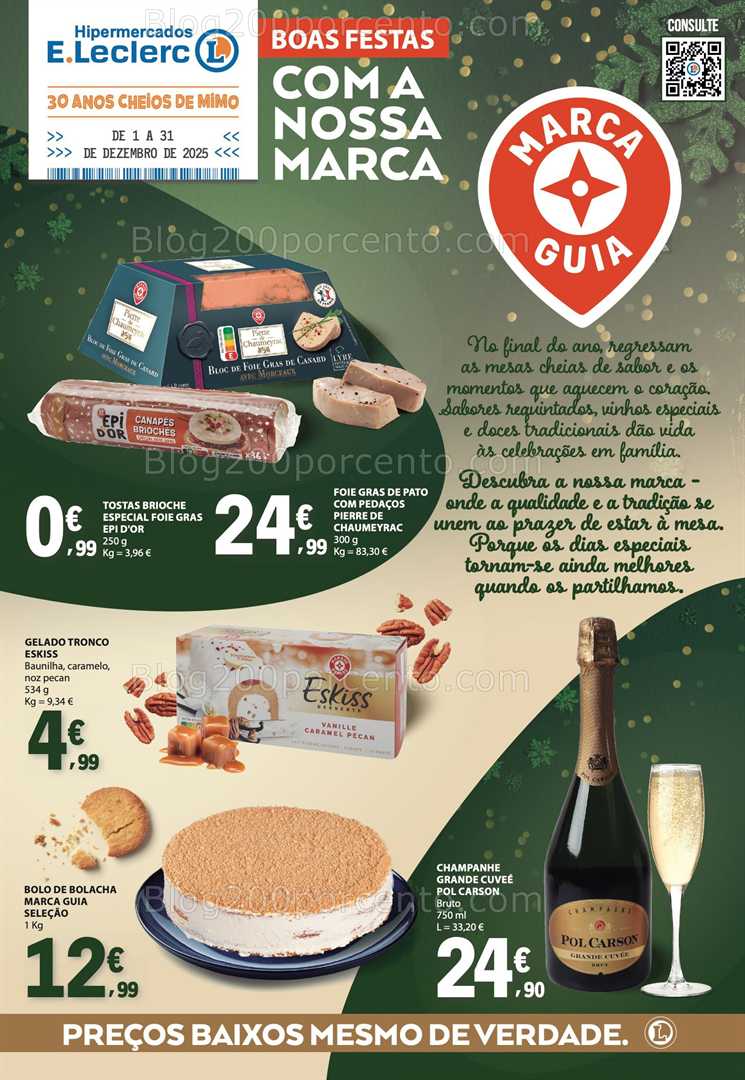 Antevisão Folheto E-LECLERC Especial Natal Marcas Próprias Promoções de 2 a 31 dezembro