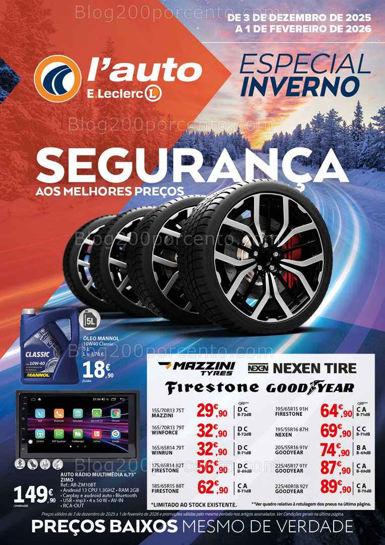 Antevisão Folheto E-LECLERC Auto Promoções de 5 a 24 dezembro