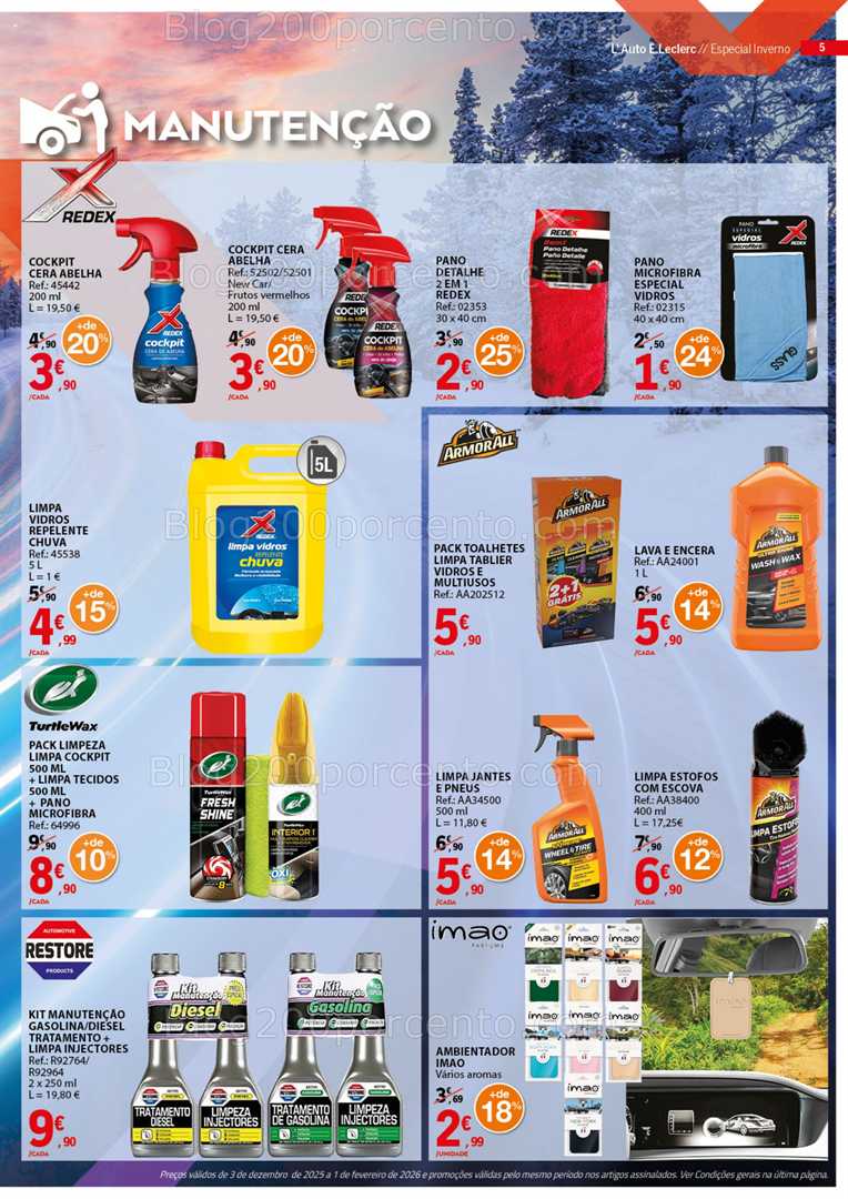 Antevisão Folheto E-LECLERC Auto Promoções de 5 a 24 dezembro