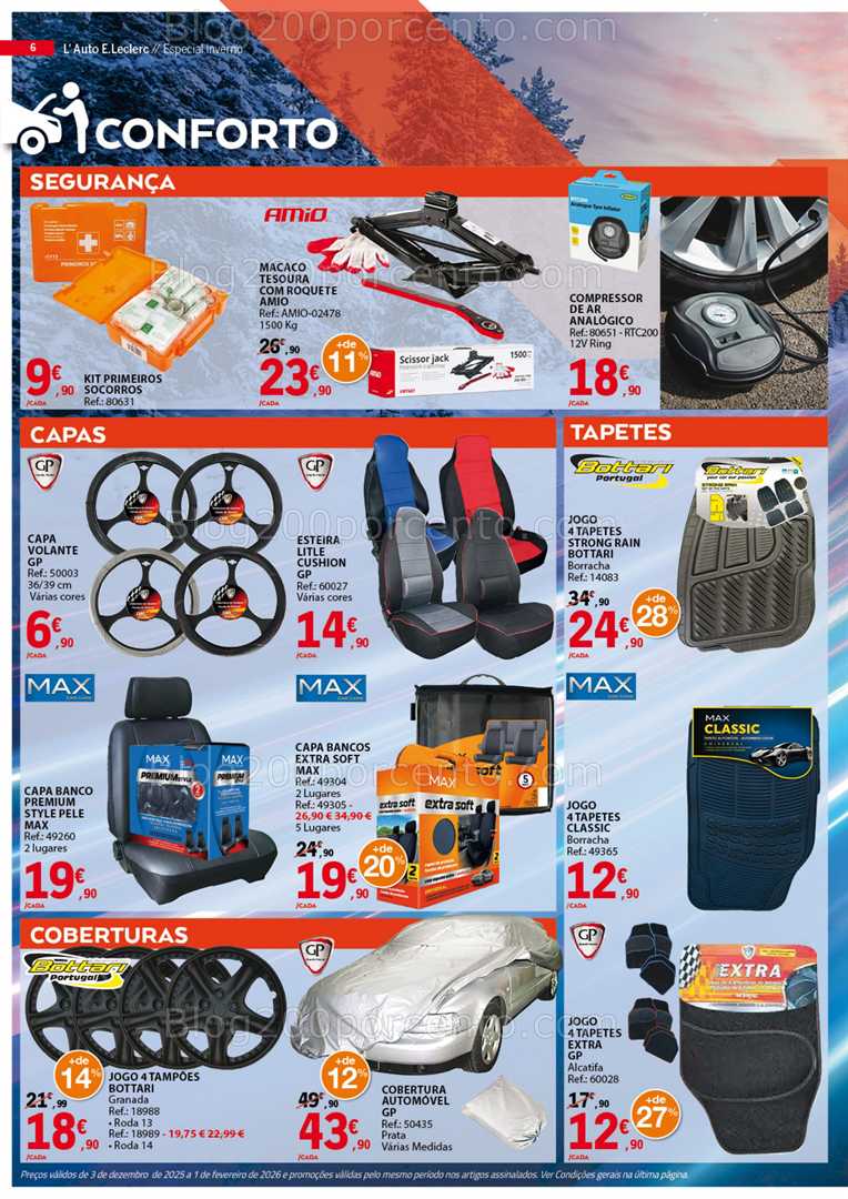 Antevisão Folheto E-LECLERC Auto Promoções de 5 a 24 dezembro