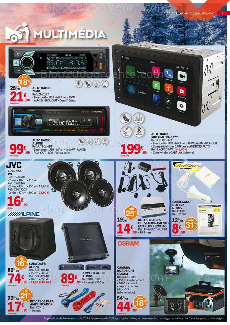 Antevisão Folheto E-LECLERC Auto Promoções de 5 a 24 dezembro