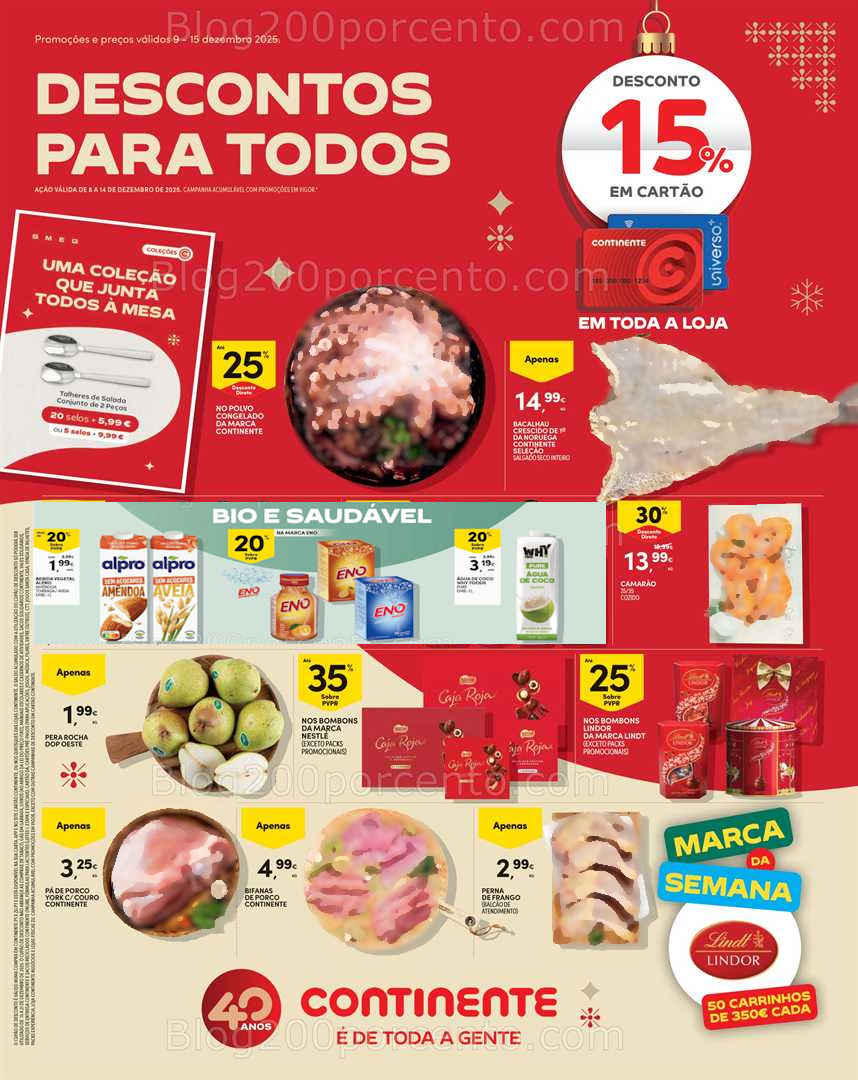 Antevisão Folheto CONTINENTE Madeira Promoções de 9 a 15 dezembro