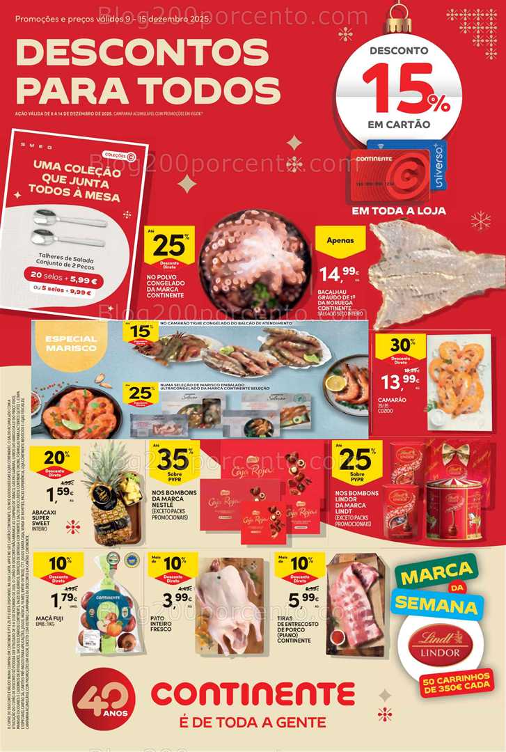 Antevisão Folheto CONTINENTE Promoções de 9 a 15 dezembro - Edição Digital