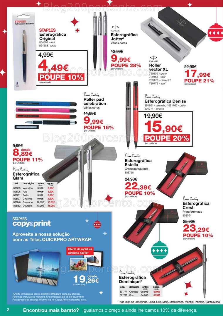 Antevisão Folheto STAPLES Promoções de 3 a 24 dezembro