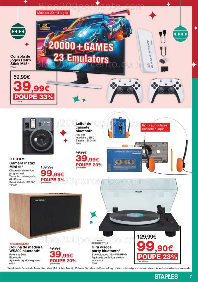 Antevisão Folheto STAPLES Promoções de 3 a 24 dezembro