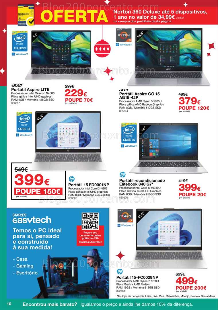 Antevisão Folheto STAPLES Promoções de 3 a 24 dezembro