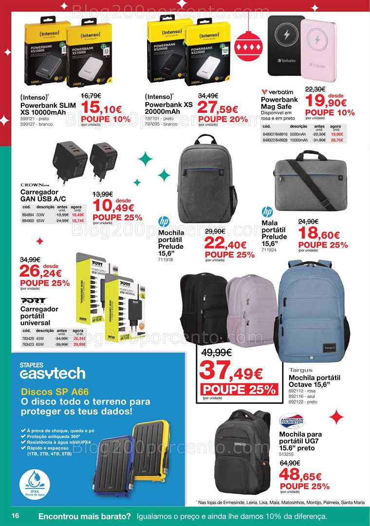 Antevisão Folheto STAPLES Promoções de 3 a 24 dezembro