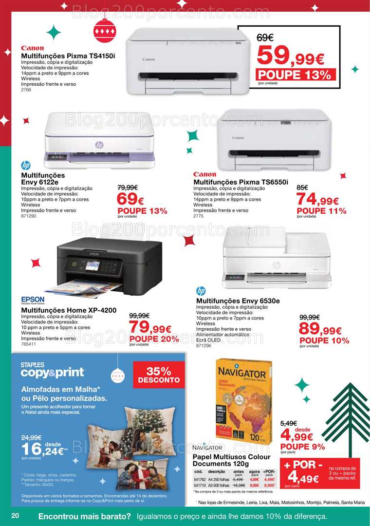 Antevisão Folheto STAPLES Promoções de 3 a 24 dezembro