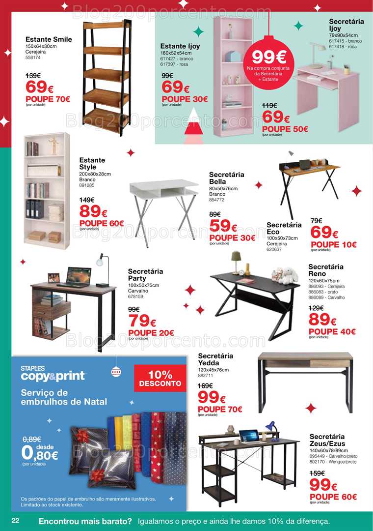 Antevisão Folheto STAPLES Promoções de 3 a 24 dezembro