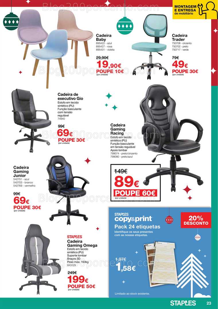 Antevisão Folheto STAPLES Promoções de 3 a 24 dezembro